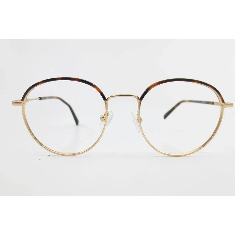Robert Mitchell RM 202214 TO/G Gold Tortoise Round Eyeglass Frames 50-19-145